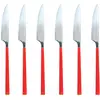 Image de Lot De 6 Couteaux Rouges En Acier Inoxydable Colorama - Novastyl