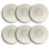 Image de Lot De 6 Assiettes Creuses En Porcelaine Bleu Et Blanc 20cm Urus - Ogo Living