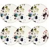 Image de Lot De 6 Assiettes À Dessert En Porcelaine Blanche 20cm Aquarelle - Novastyl
