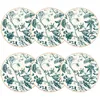 Image de Lot De 6 Assiettes Plates En Porcelaine Blanche 27cm Botanic - Novastyl