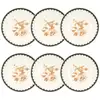 Image de Lot De 6 Assiettes Creuses En Porcelaine Blanche 21cm Botanic - Novastyl