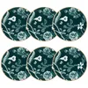 Image de Lot De 6 Assiettes À Dessert En Porcelaine Vert 20cm Botanic - Novastyl