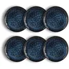 Image de Lot De 6 Assiettes Plates En Grès Bleu 28cm Costa - Ogo Living