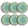 Image de Lot De 6 Assiettes Plates En Faïence Verte 27,5cm Capria - Novastyl