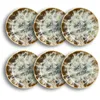 Image de Lot De 6 Grandes Assiettes Creuses En Porcelaine Beige 26cm Maka - Novastyl
