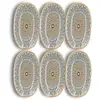 Image de Lot De 6 Assiettes De Présentation En Porcelaine Bleue 18,5cm Byzance - Novastyl