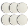 Image de Lot De 6 Assiettes Plates Texturées 27cm En Grès Blanc Mat Snowstack - Ogo Living