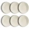 Image de Lot De 6 Assiettes Creuses Texturées 21cm En Grès Blanc Mat Snowstack - Ogo Living