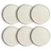 Image de Lot De 6 Assiettes À Dessert Texturées 21cm Grès Blanc Mat Snowstack - Ogo Living