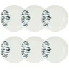 Image de Lot De 6 Assiettes Creuses Motif Marin En Porcelaine 20cm Pescare - Novastyl