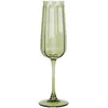 Image de Lot De 4 Flûtes En Verre 24cl Vertes Riviera - Novastyl