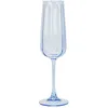 Image de Lot De 4 Flûtes En Verre 24cl Bleues Riviera - Novastyl