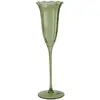 Image de Lot De 4 Flûtes En Verre En Forme De Fleur 17cl Vertes Eden - Novastyl