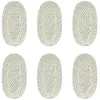 Image de Lot De 6 Assiettes Ovales À Motif En Porcelaine 19cm Jasmin - Novastyl