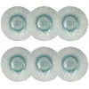 Image de Lot De 6 Coupelles En Porcelaine Blanche Et Bleue 15cm Aqua - Novastyl