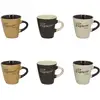 Image de Lot De 6 Tasses En Grès 3 Couleurs Assorties 15cl Expresso Italiano - Novastyl