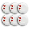 Image de Lot 6 assiettes plates coquelicot 27cm en porcelaine