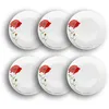 Image de Lot De 6 Assiettes À Dessert Porcelaine Blanche Avec Dessin 19,5cm Coquelicot - Novastyl