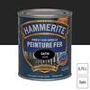 Image de Peinture - Hammerite - Fer Satiné - 0.75 L - Noir - Glycérophtalique