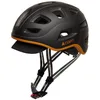 Image de Casque de vélo Cairn Quartz avec LED USB - noir mat cognac - 52/58 cm