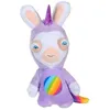 Image de Lapins Cretins Peluche Licorne Lapicorne Sonore Mauve - 18 Cm
