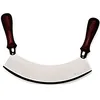 Image de Hachoir - 32 DUMAS - Berceuse - Lame acier inoxydable - Double manche bois - Longueur lame 25 cm