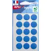 Image de Pochette De 90 Pastilles Bleues - 19 Mm - Adhésif Permanent - Écriture Manuelle