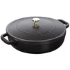 Image de Cocotte Ronde - STAUB - Chistera - 28 cm - Fonte émaillée - 67 L - Noir Mat