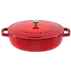 Image de Cocotte Staub Chistera 28 Cm Rouge Fonction Auto-bassante