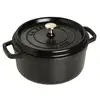 Image de Cocotte Ronde Cocotte Ronde Fonte Émaillée Noir Mat 24 Cm Staub