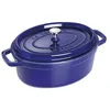 Image de Cocotte - STAUB - Ovale - 29cm - 425L - Bleu Intense - Fonte Emaillée