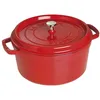Image de Cocotte - STAUB - Cocotte en fonte - 30 cm - 8.35 litres - Rouge Cerise