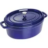 Image de Cocotte - STAUB - Ovale - 31cm - 550L - Bleu Intense - Émaillée