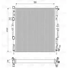 Image de Radiateur de moteur - VALEO - 732946 - RAD MOT RENAULT Megane II Scenic II