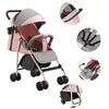 Image de XUANYU Poussette Canne dès la Naissance jusqu’à 22 kg Pliage dune seule mainCapote extensible 4 Roues amorties Rose