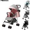 Image de Poussette Canne pliable-MENGDA-Landau assis couché pousser ou tirer 4 roues-Avec freins Harnais 5 points-0-4ans-Rose