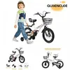 Image de Vélo enfant - roues 14 » - acier carbone - monobarre - avec roue dassistance - blanc - 3 à 5 ans - QUIIENCLEE