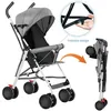 Image de MIPAN. Poussette Bebe - Poussette canne ultra compacte + Légère - Avec Cotons et Moustiquaire - jusqu  20 kg - Gris