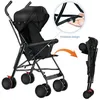 Image de MIPAN. Poussette Bebe - Poussette canne ultra compacte + Légère - Avec Cotons et Moustiquaire - jusqu  20 kg - Noir