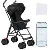 Image de MIPAN. Poussette Compacte - Poussette Canne Bébé 0-3 Ans - Landau assis Avce Parasol + Moustiquaire - Noir