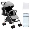 Image de MIPAN. Poussette 3 en 1 - Poussette Canne - Poussette Bebe - Landau Bébé - Avec Cotons et Moustiquaire + Panier -Gris