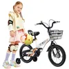 Image de B.LIVEM 16 Pouces Vélo Enfant de 5 à 9 Ans Blanc avec Roues dentraînement Siège Réglable et Poignée Garçons et Filles