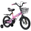 Image de JEOBEST Vélo Enfant 16 Pouces pour âgés 5 à 9 Ans Bicyclette Rose pour Filles et Garçons avec Panier et Roues Stabilisatrices