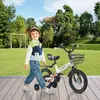 Image de SUPFINE Bicyclette pour Enfants - 16 Pouces - Vélo pour Filles et Garçons de 5 À 8 Ans - Convient aux Débutants - Blanc