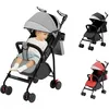 Image de Poussette citadine - XUANYU - 6-48 mois- pliable à une main - Avec panier et habillage pluie - Gris