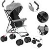 Image de Poussette pliable avec canopée pour sasseoir-Gris-bébé de 0 à 3 ans-XJING