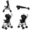 Image de XJING-Poussette Bébé Pliable-Bébé 0-3 ans -Augmenter lauvent-Noir