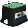 Image de Regard de visite rectangulaire - Polypropylène - Noir/Vert - Accès simplifié - Résistant aux intempéries