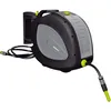 Image de Dévidoir mural automatique rétractable - Ø125 mm - 35 m - Noir - Fixation murale pivotante 180° - Rangement automatique
