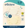 Image de Sucette jaune/beige anatomique silicone 6-18 mois BIOLANE